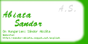 abiata sandor business card