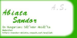 abiata sandor business card